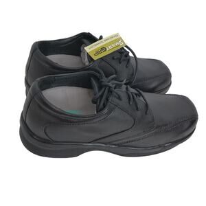 Apex Mens Black Leather Orthopedic Orthotic Comfort Oxford Size 8M New